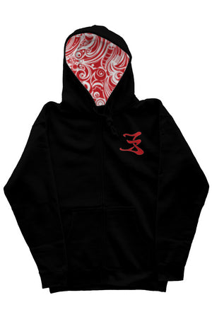Open image in slideshow, id zip heavyweight hoodie red design
