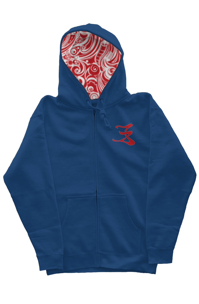 id zip heavyweight hoodie red design