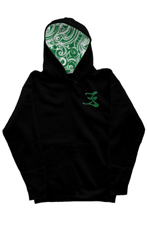 id zip heavyweight hoodie green design