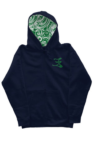 id zip heavyweight hoodie green design