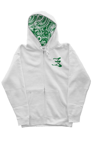 id zip heavyweight hoodie green design