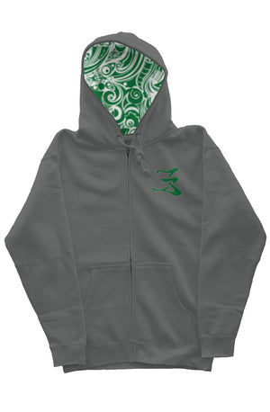 id zip heavyweight hoodie green design