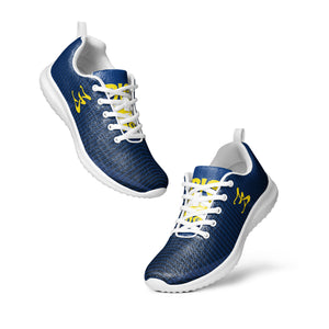 Open image in slideshow, Men’s athletic walking shoes navy blue
