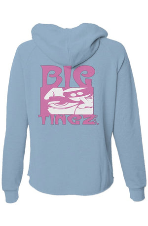 Womens Lightweight Wash Zip Hoodie logo #1,2