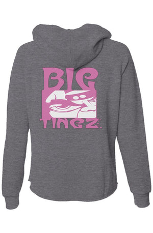 Womens Lightweight Wash Zip Hoodie logo #1,2