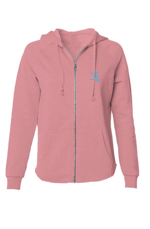 womens lightweight wash zip hoodie logo #1,2