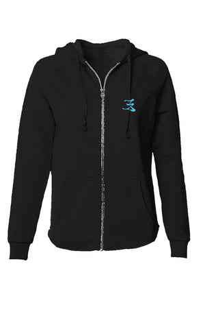Womens lightweight wash zip hoodie logo #1,2 Lightweight Wash Zip Hoodie