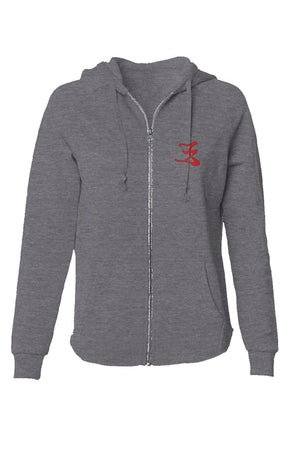 Womens lightweight wash zip hoodie logo #1,2