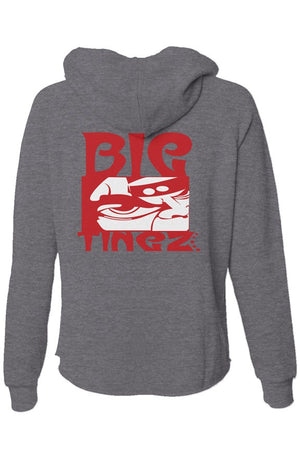 Womens lightweight wash zip hoodie logo #1,2