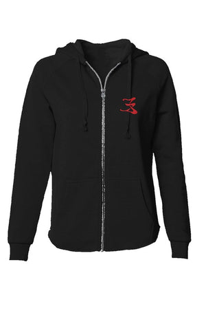 Womens lightweight wash zip hoodie logo #1,2