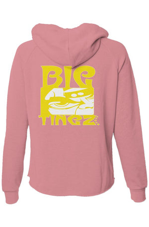 Womens lightweight wash zip hoodie logo #1,2
