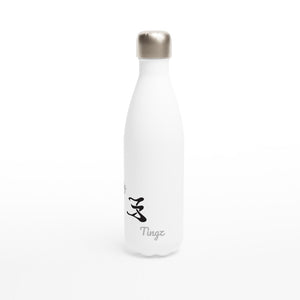White 17oz Stainless Steel Water Bottle logo #1