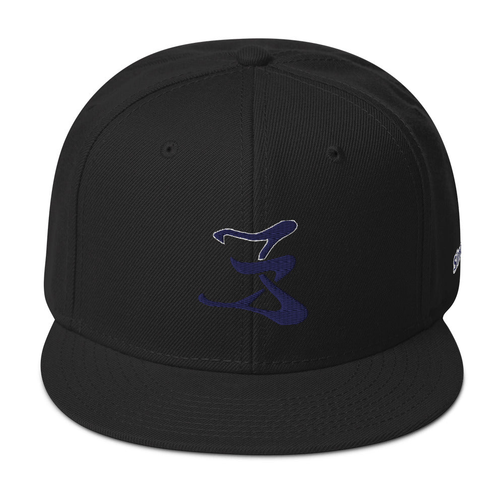Snapback Hat navy blue logo #1
