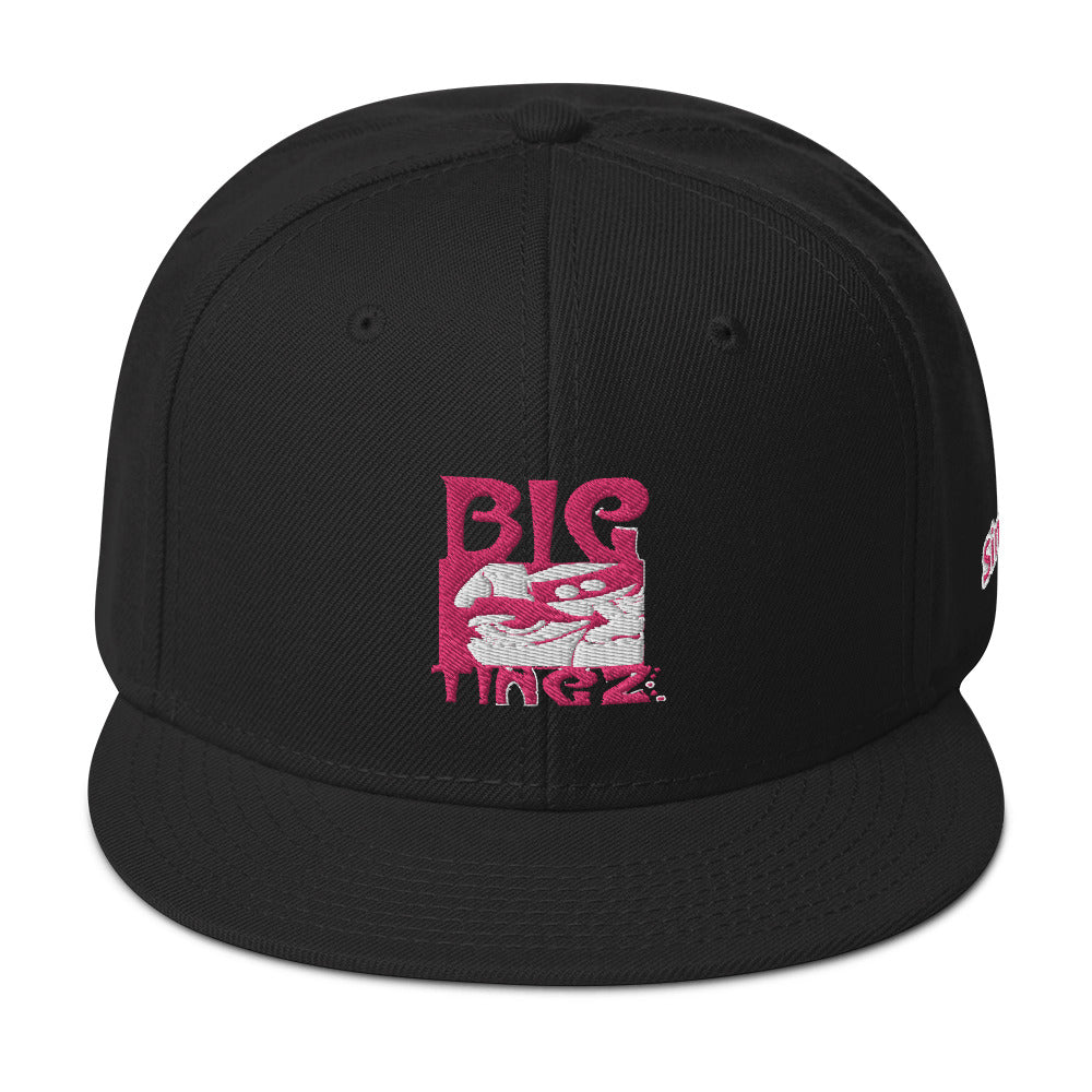 Snapback Hat pink logo #2