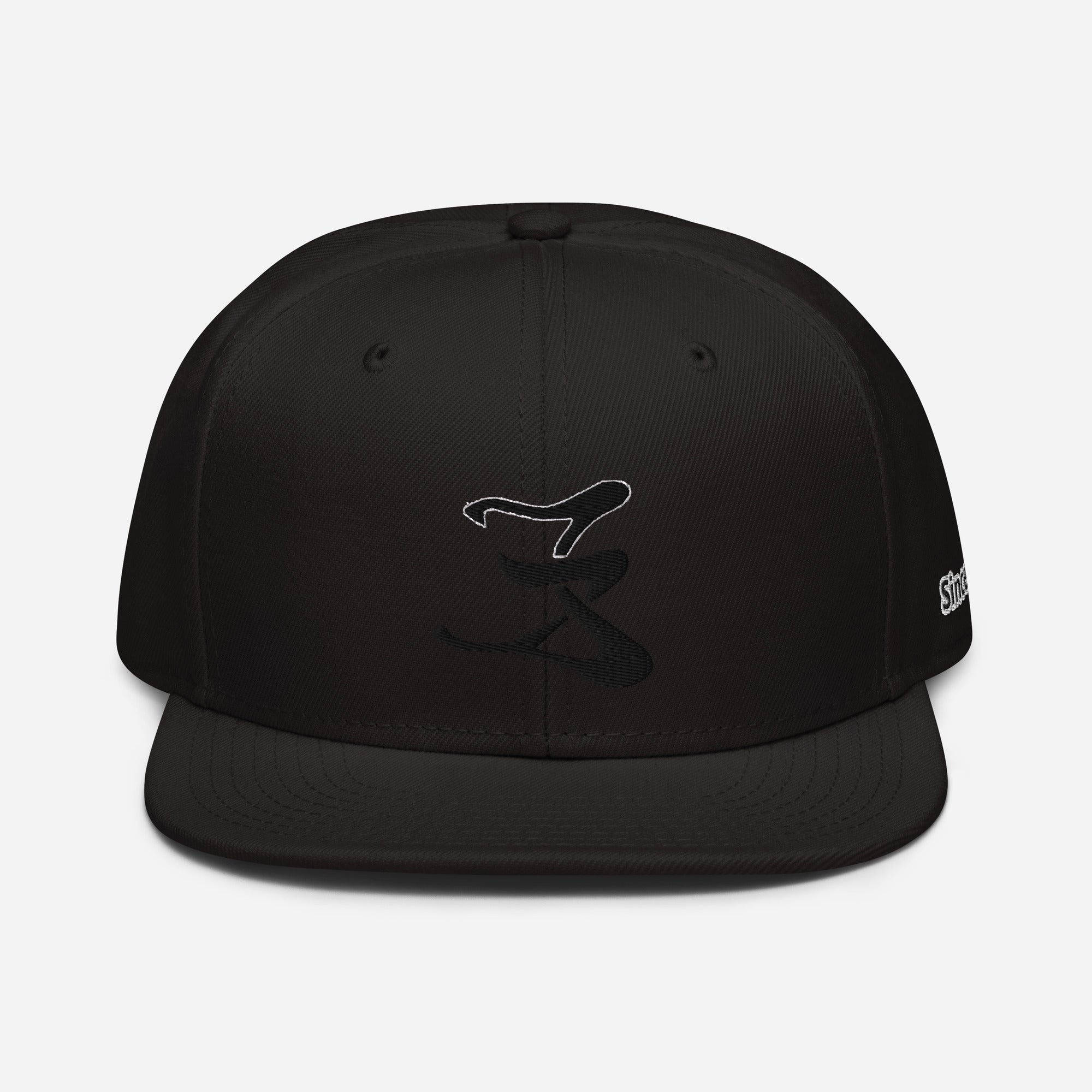 Snapback Hat Black logo #1
