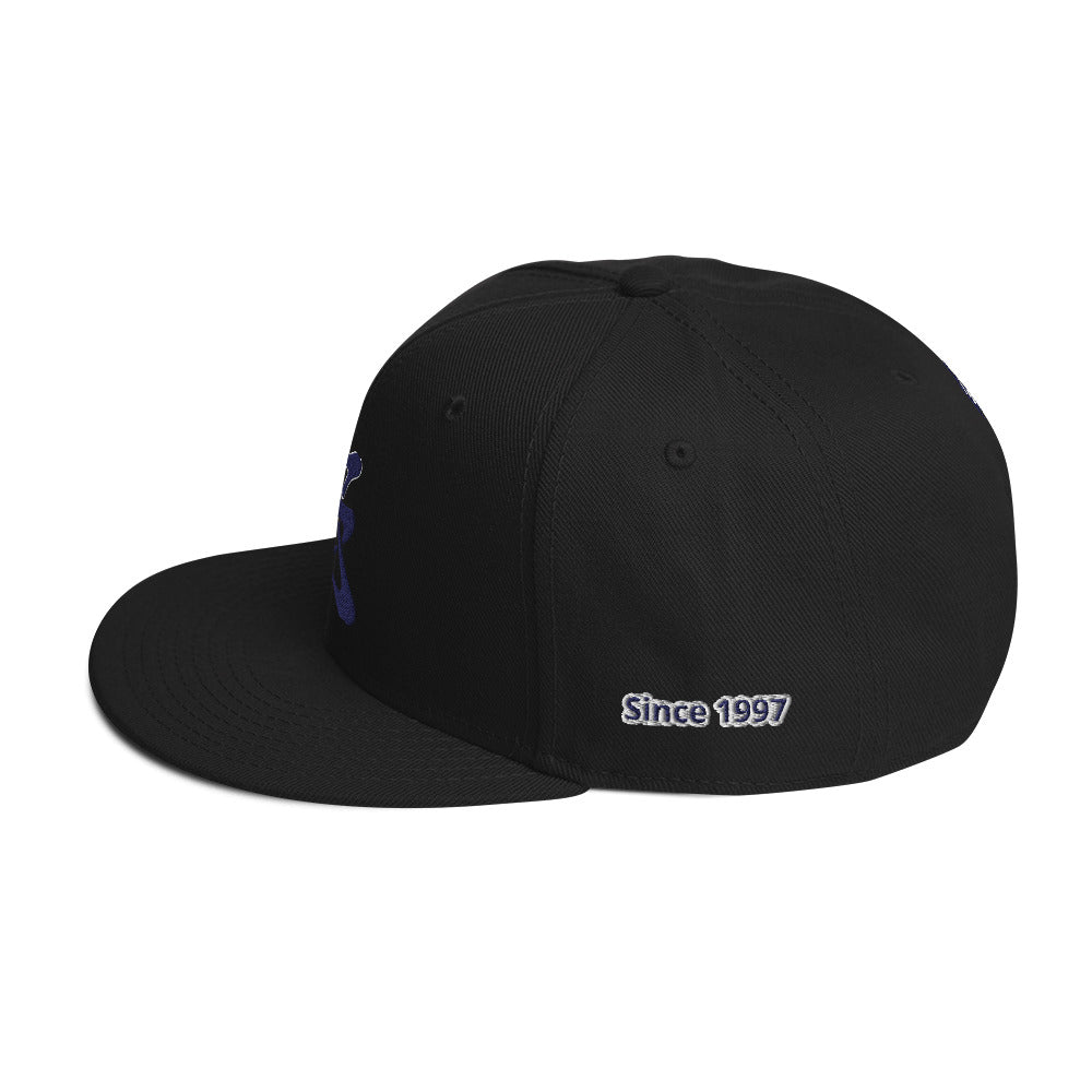 Snapback Hat navy blue logo #1