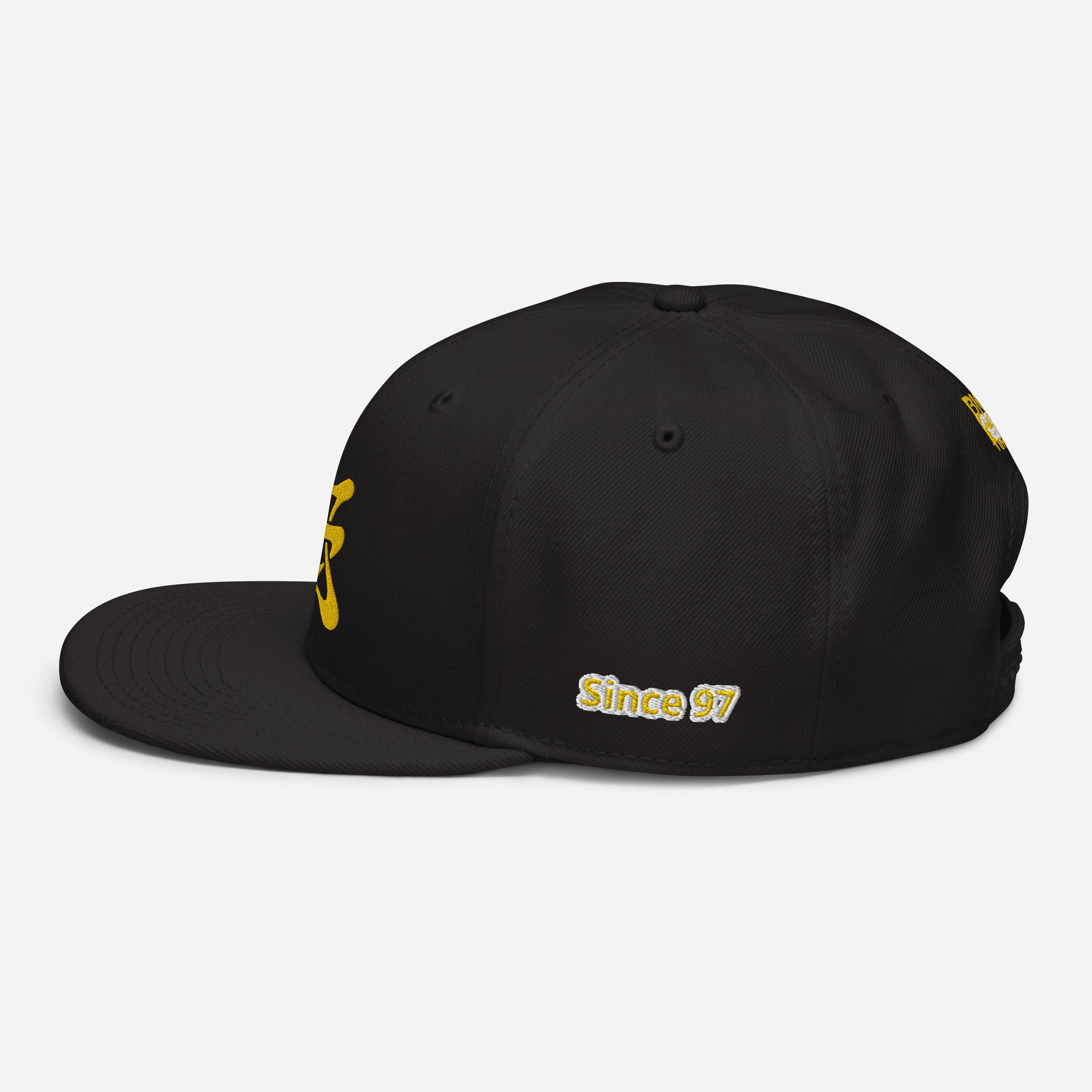 Snapback Hat Yellow logo #1
